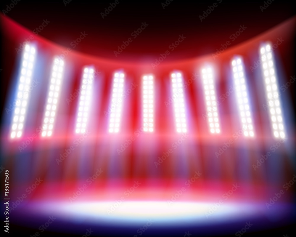 Stadium lighting. Vector illustration. Stock Vector Adobe Stock