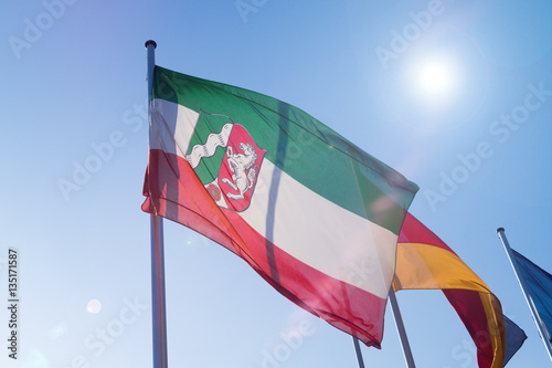 Flags of Germany and North Rhine-Westphalia