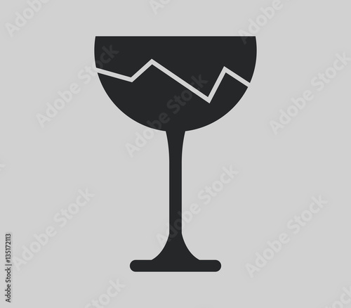 icon glass of broken glass