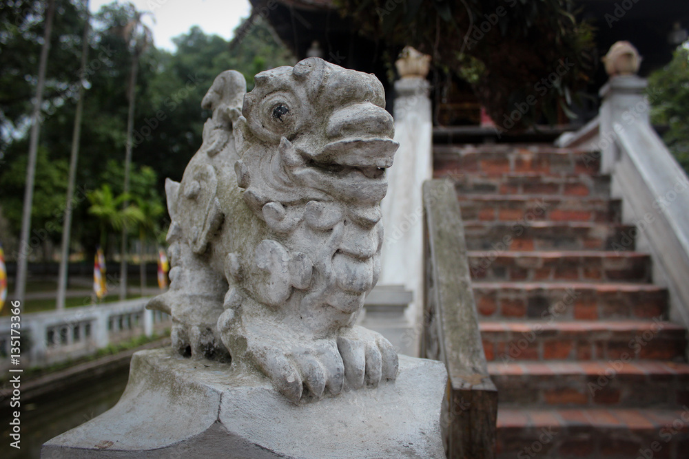 Dragon of One Pillar Pagoda, Hanoi, Vietnam