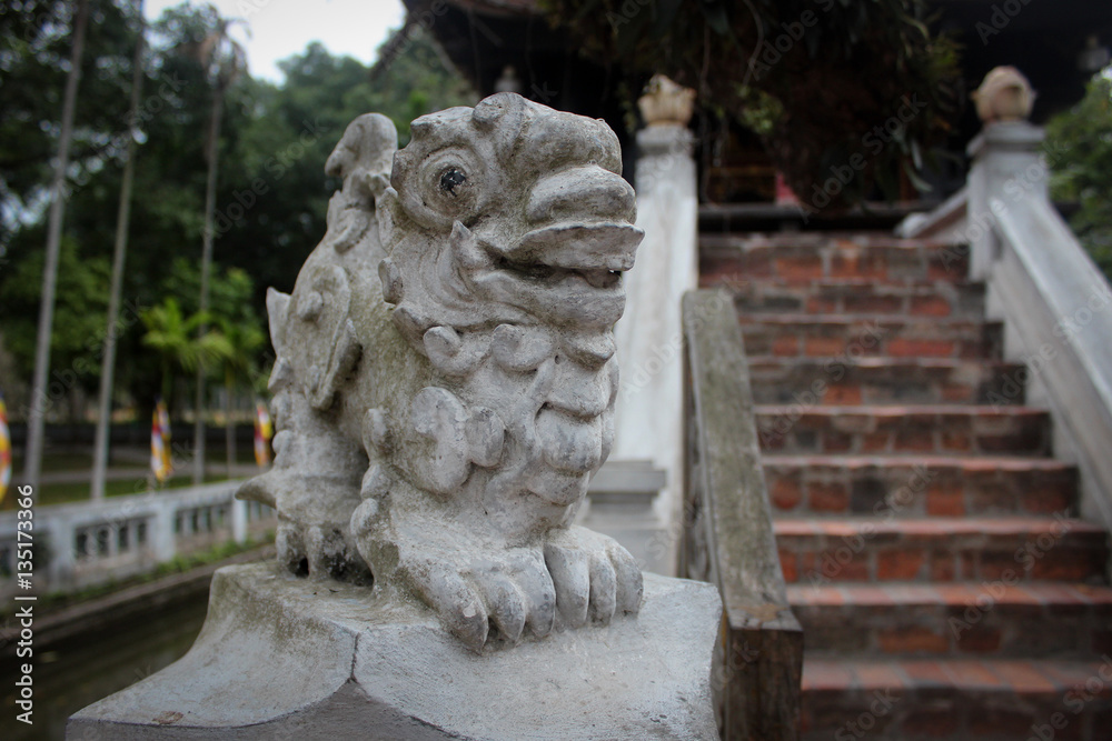 Dragon of One Pillar Pagoda, Hanoi, Vietnam Dragon of One Pillar Pagoda, Hanoi, Vietnam