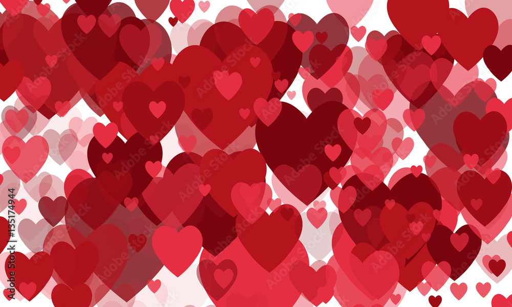 vector background with hearts, Valentine's Day