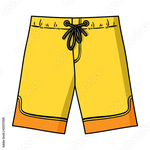 Swimming trunks icon in cartoon style isolated on white background. Surfing symbol stock vector illustration.