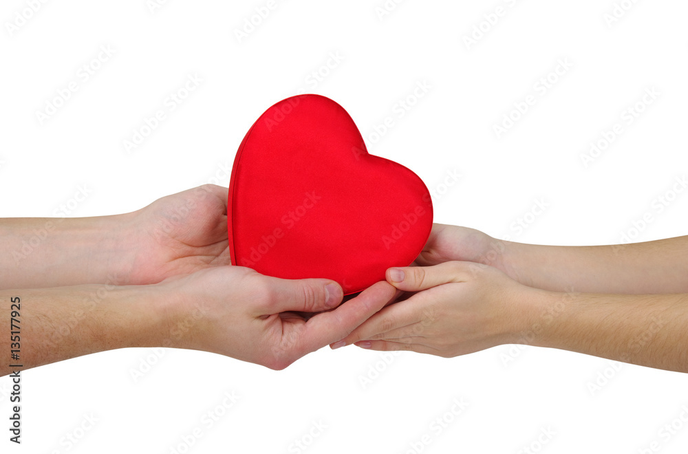 Obraz premium Red heart in hand