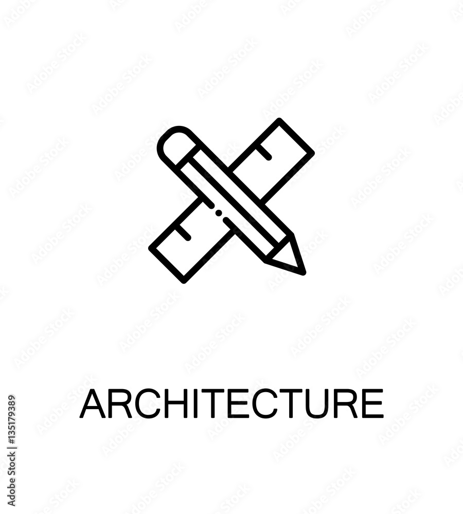 Architecture icon or logo for web design.