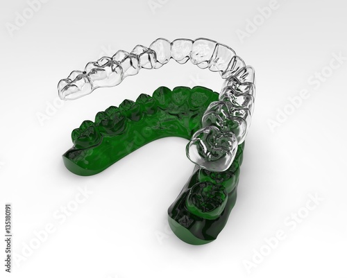 3D rendering  aligners for teeth