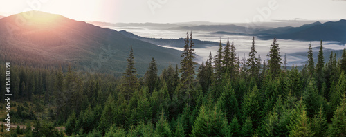 Mountain view Menchul from Drahobrat . photo