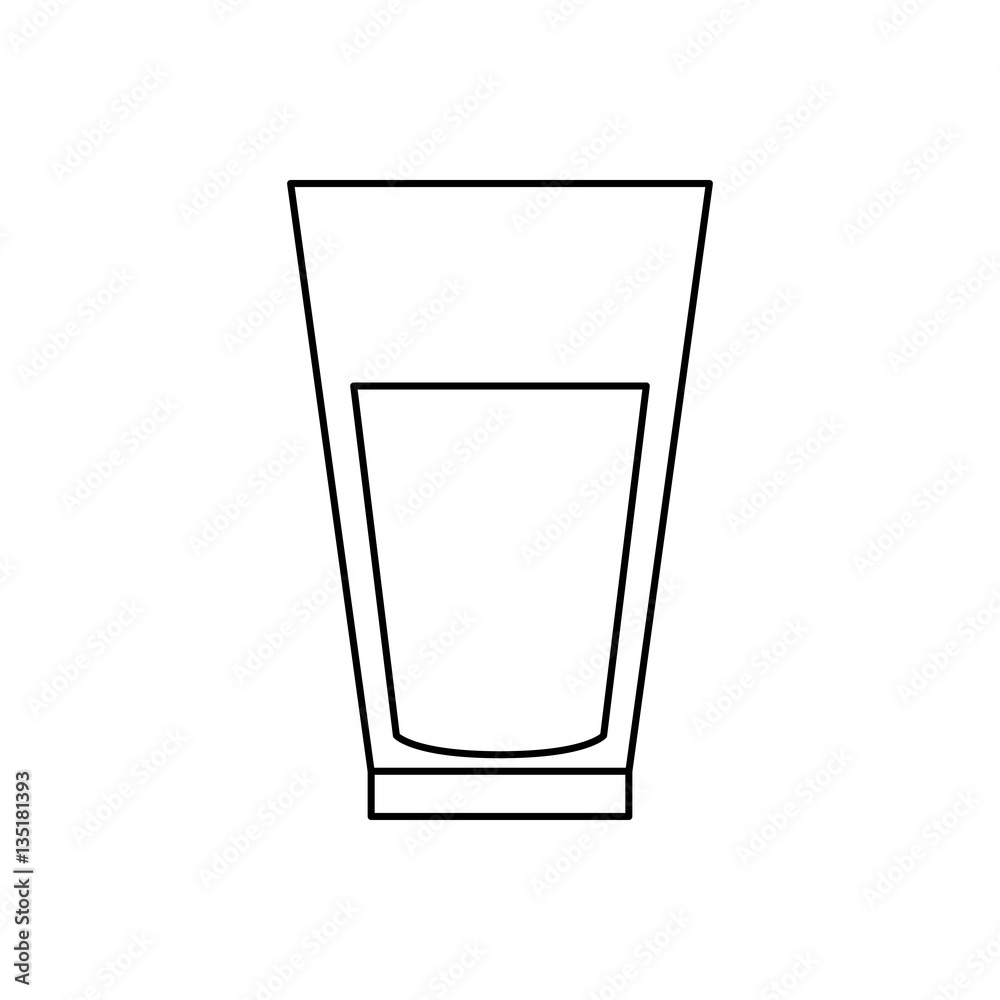 Glass of water icon vector illustration graphic design Glass of water icon vector illustration graphic design