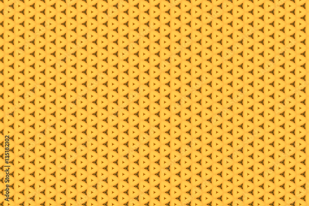Yellow background pattern with abstract triangle ornaments Yellow background pattern with abstract triangle ornaments