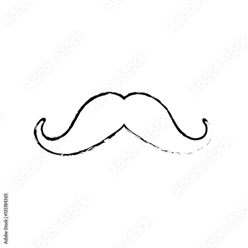 Vintage gentleman mustache icon vector illustration graphic design