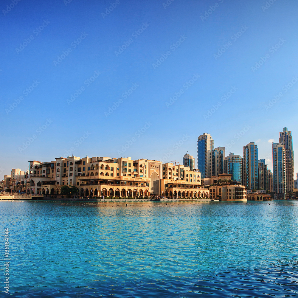 UAE. Downtown Dubai skyline.