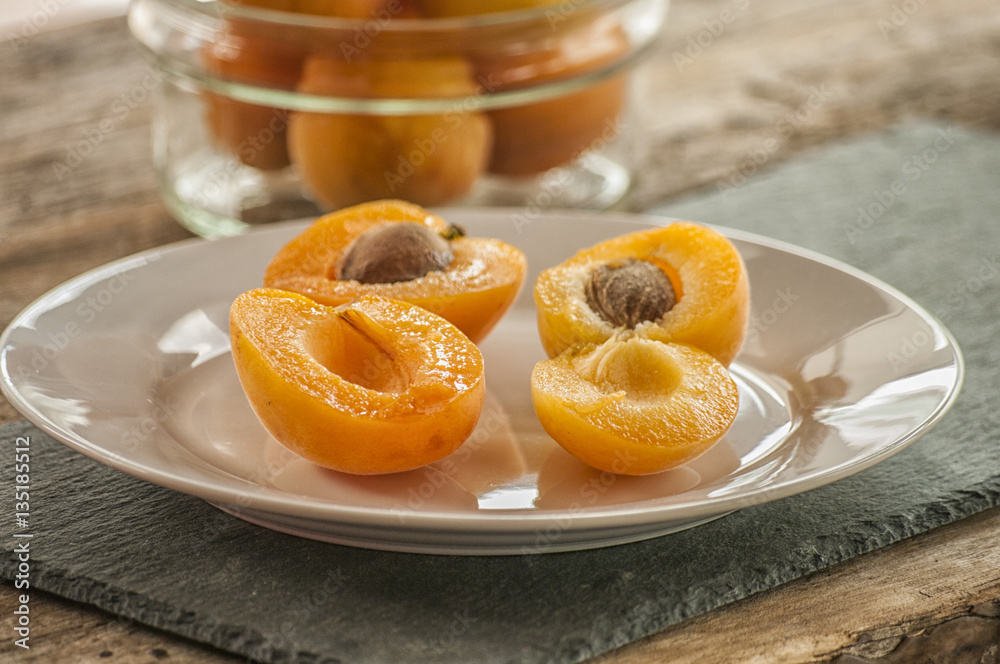 sliced apricots isolated on black background sliced apricots isolated on black background