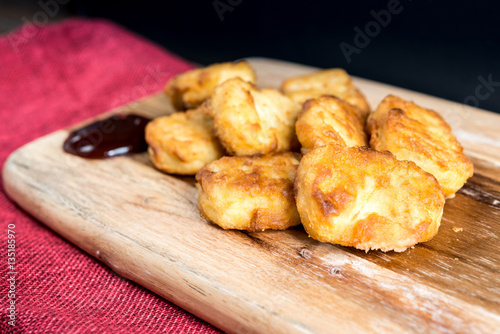 fried Chicken nuggets with sauce