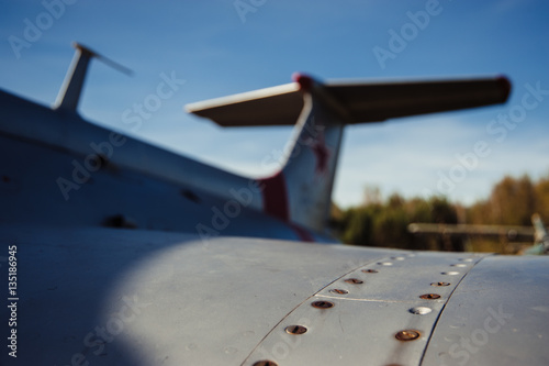Wing of old airplane.