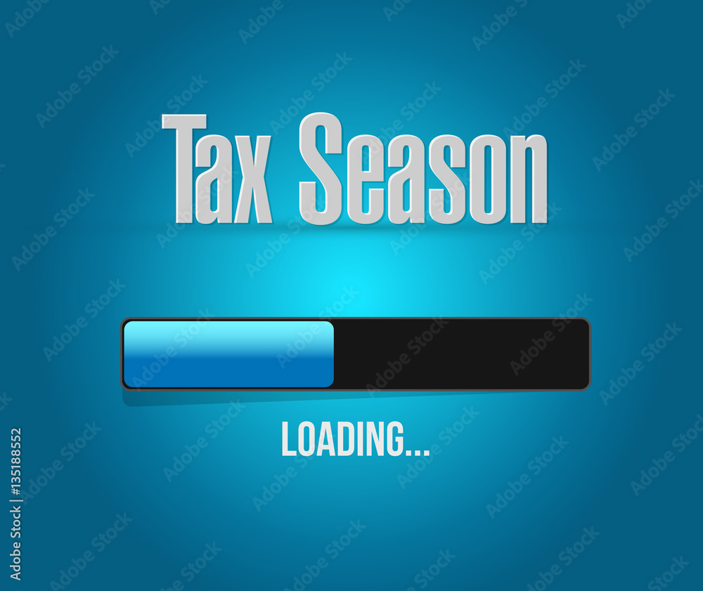 tax season loading bar sign concept. - obrazy, fototapety, plakaty 