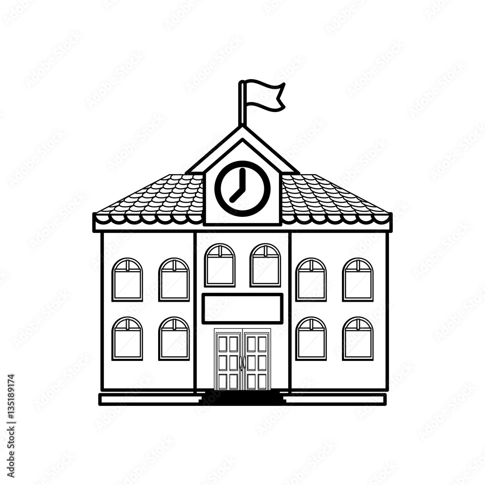 University building symbol icon vector illustration graphic design