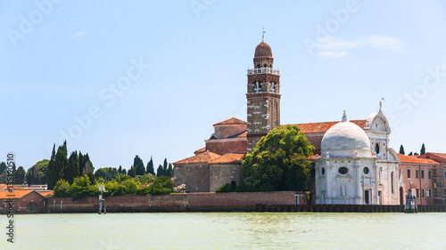 view of church on San Michele island in Venice
