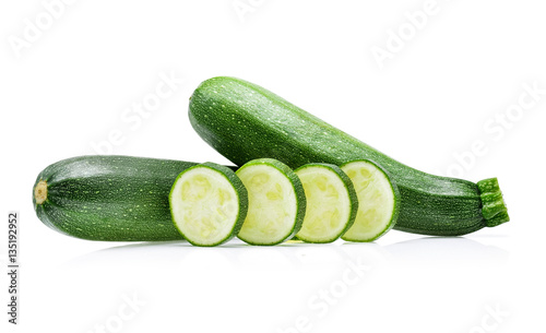 zucchini isolated on white background