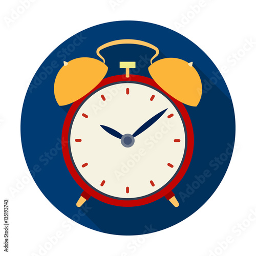 Bedside clock icon in flat style isolated on white background. Sleep and rest symbol stock vector illustration.
