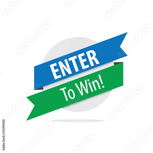 Initial Letter Enter to Win in shape design.
