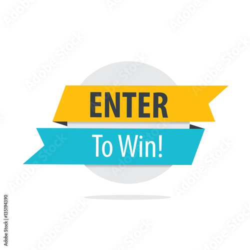 Initial Letter Enter to Win in shape design.