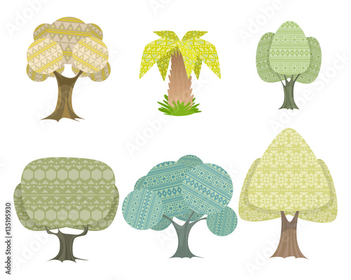 Six trees set