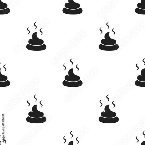Faeces vector icon in black style for web