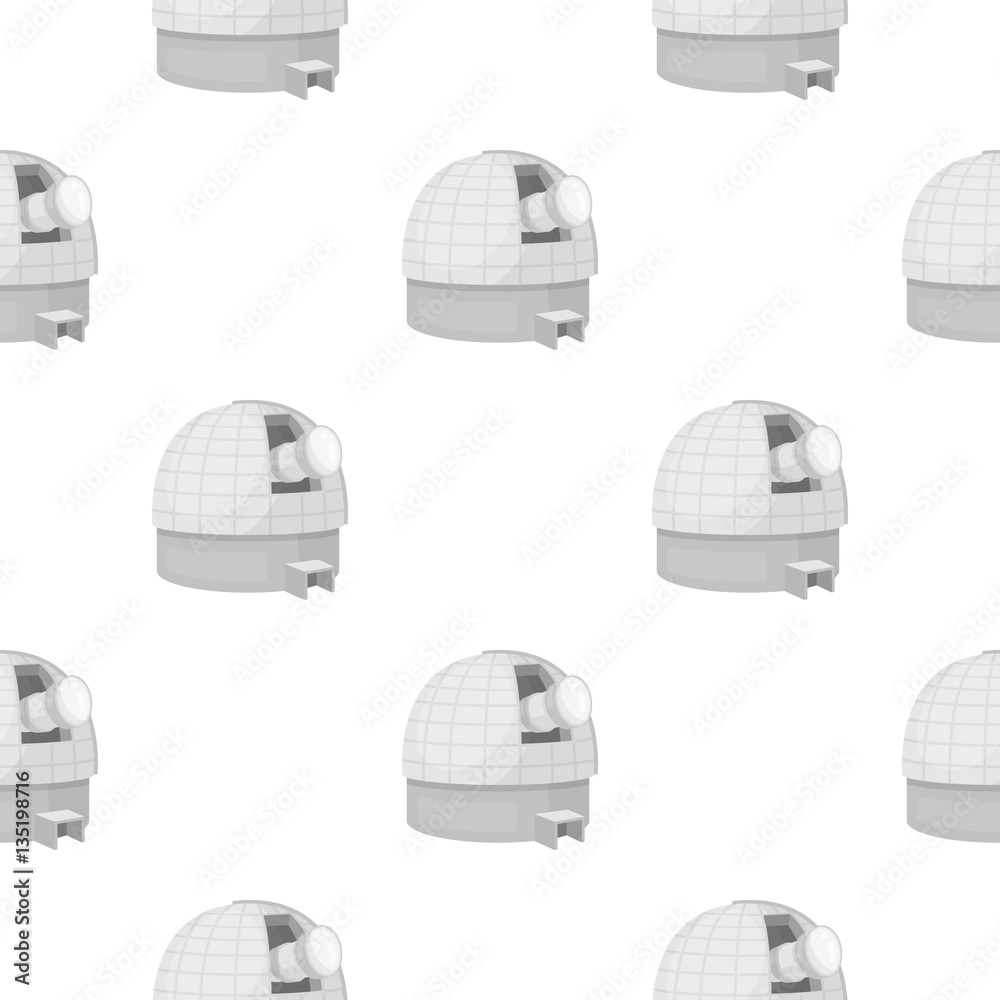Observatory icon in cartoon style isolated on white background. Space