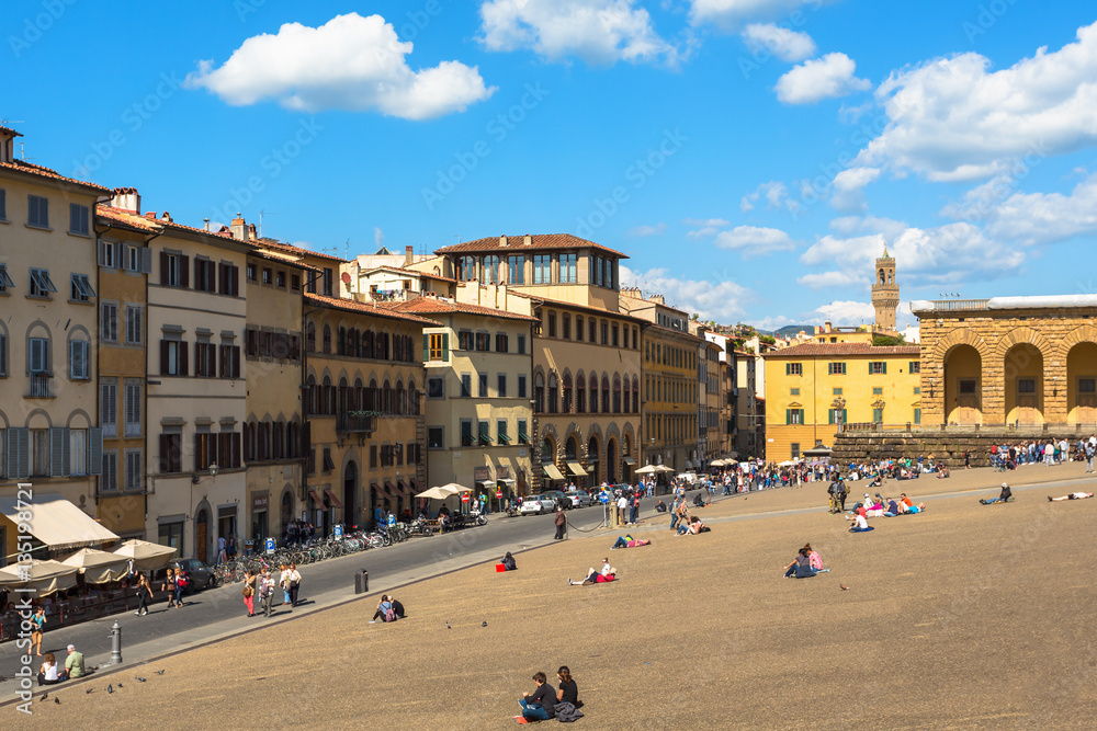 View of the Piazza Pitti in Florence