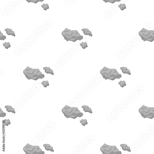Asteroid icon in cartoon style isolated on white background. Space pattern stock vector illustration.