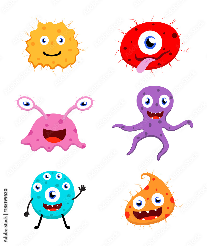 Fototapeta premium Cute Monster cartoon Collection Set