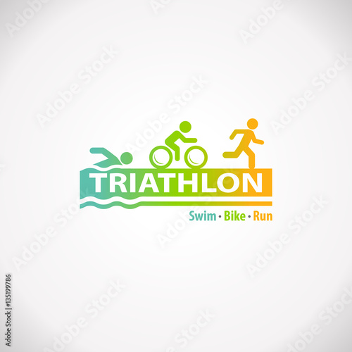 Triathlon fitness symbol icon