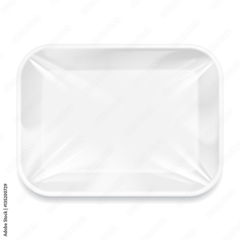 White Styrofoam Food Tray pack. White Styrofoam Food Tray pack.