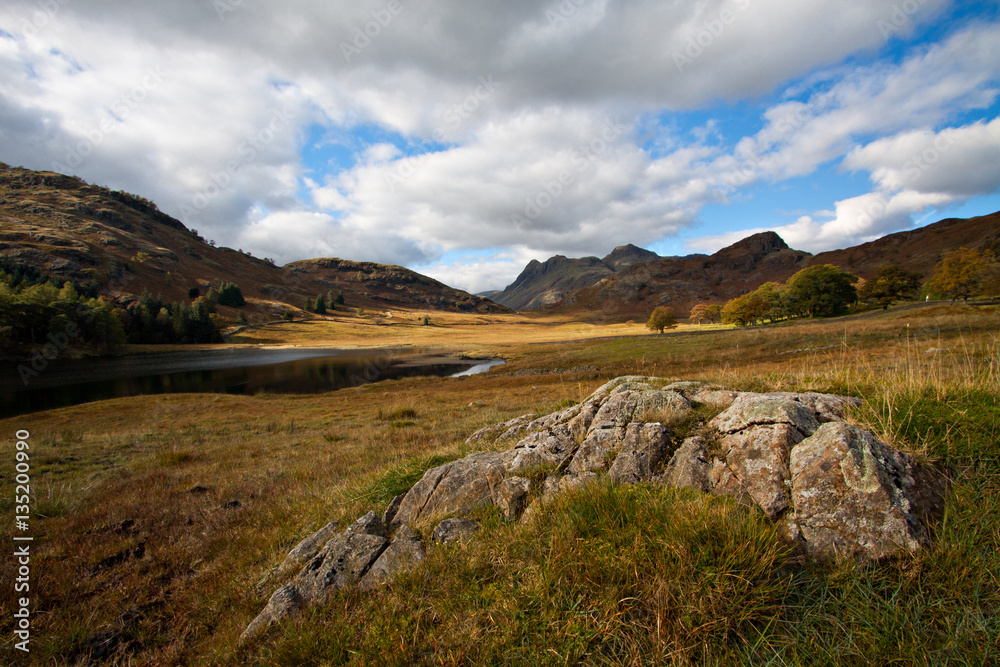 Fototapeta premium Blea Tarn in the Lake District in Autumn, Cumbria, England