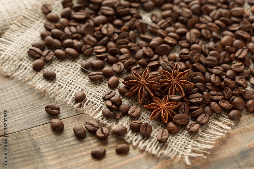 coffee beans, and cinnamon star anise coffee beans, and cinnamon star anise
