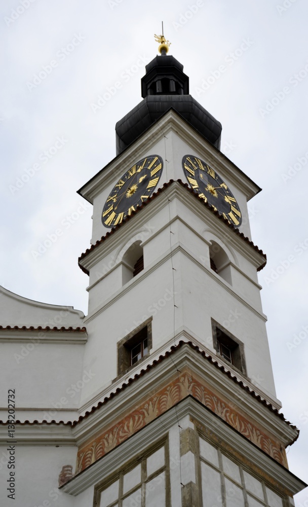 Architecture from Pardubice and cloudy sky Architecture from Pardubice and cloudy sky