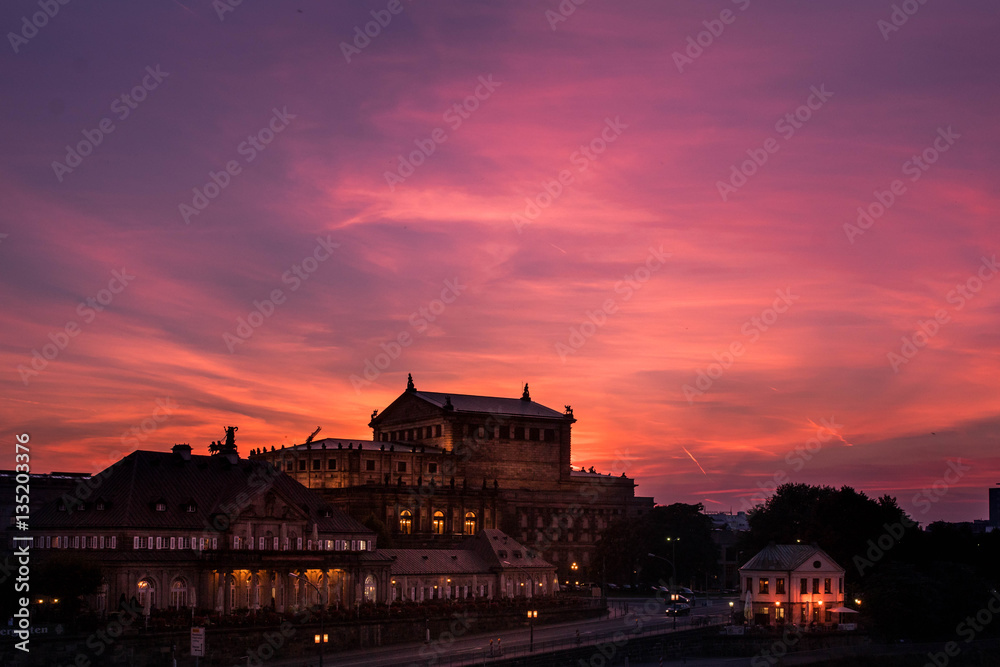Fototapeta premium dresden germany at night