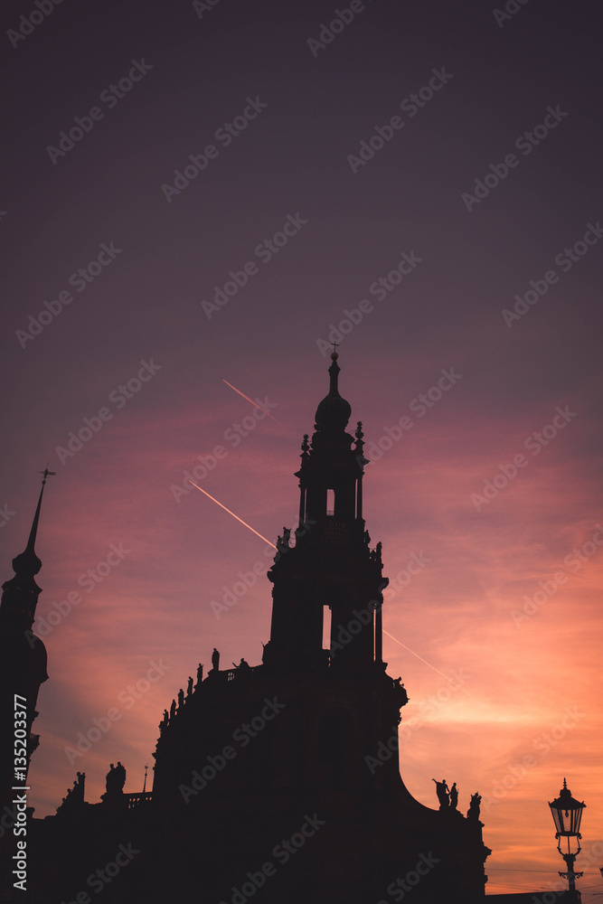 dresden germany at night