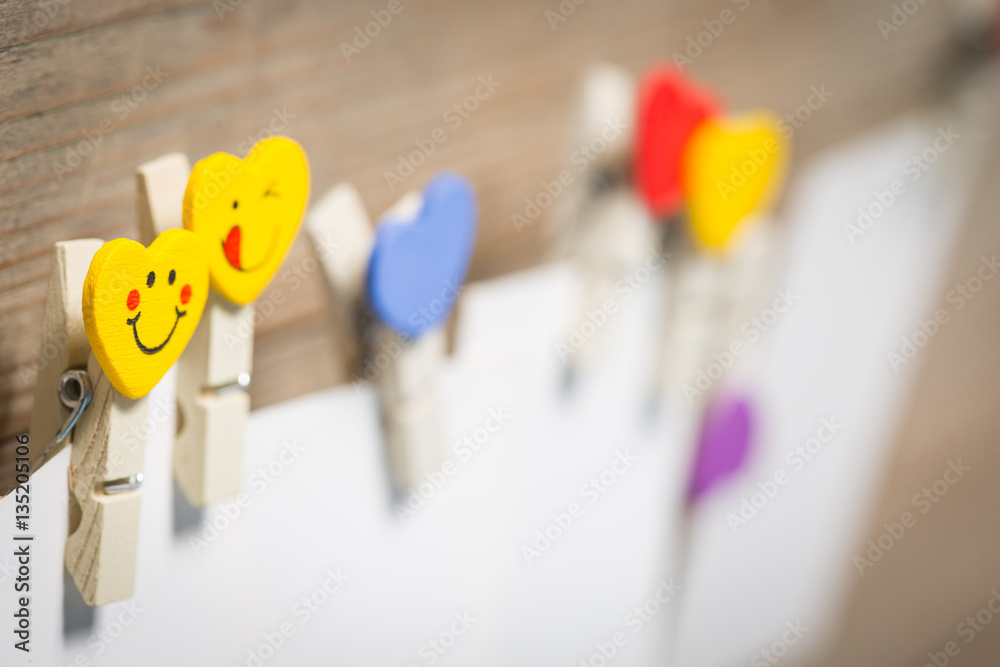 card on clothespins hanging on the rope card on clothespins hanging on the rope