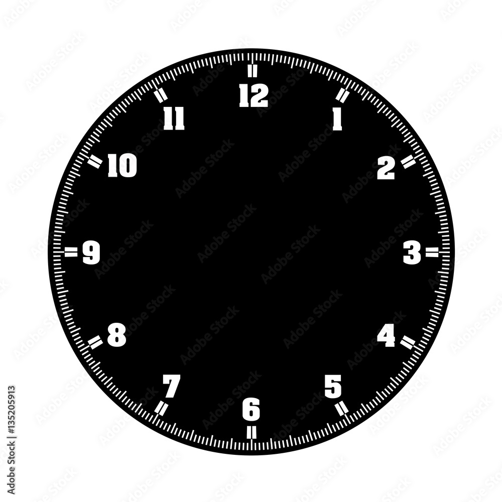 black clock face blank isolated on white black clock face blank isolated on white
