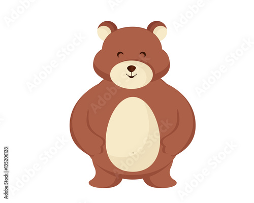 Flat Cute Animal Character Logo - 