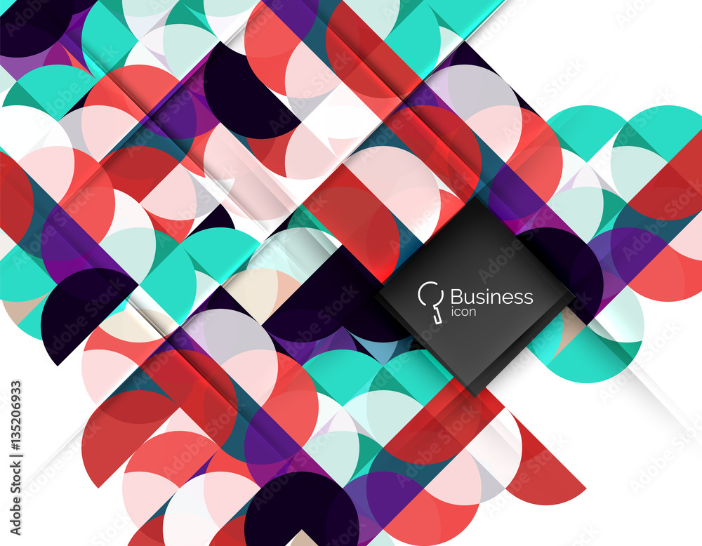 Obraz premium Geometric shape on white vector