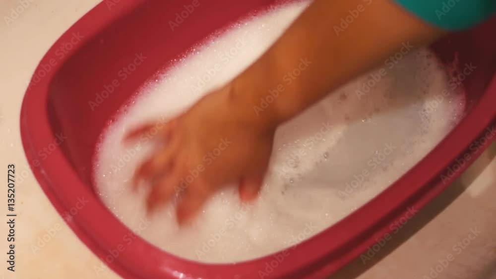 Lots of suds in a bowl