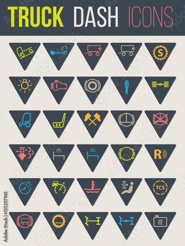Colorful icons for truck dashboards 6