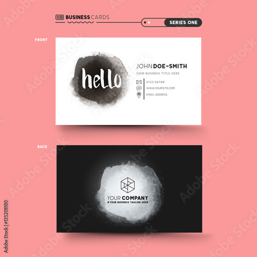 A clean and minimal business card design. vector illustration.