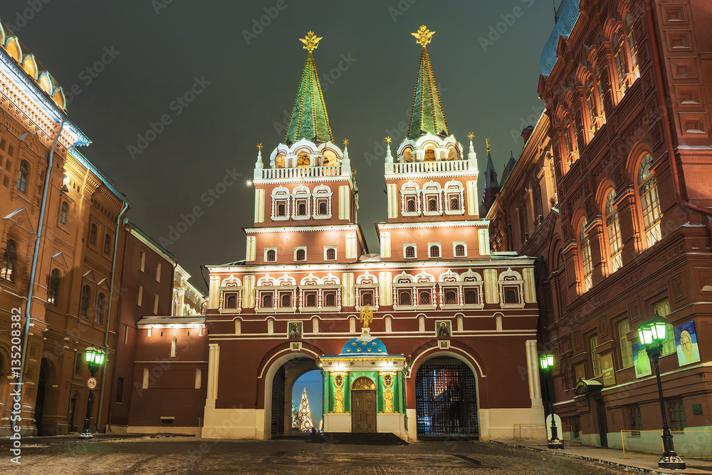 Gate Church on the Red Square. Russia