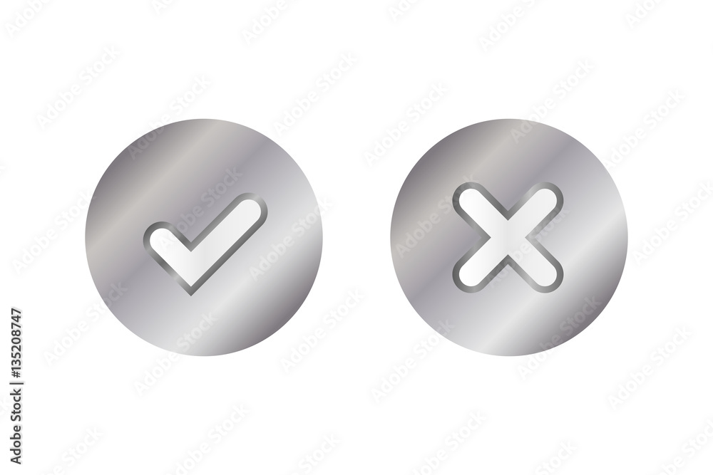 Silver Web Buttons: Cross, Check Mark, Information, Uploading, Connection,  Downloading, Question, Exclamation Mark, Ok. Vector Illustration. Royalty  Free SVG, Cliparts, Vectors, and Stock Illustration. Image 8404947.