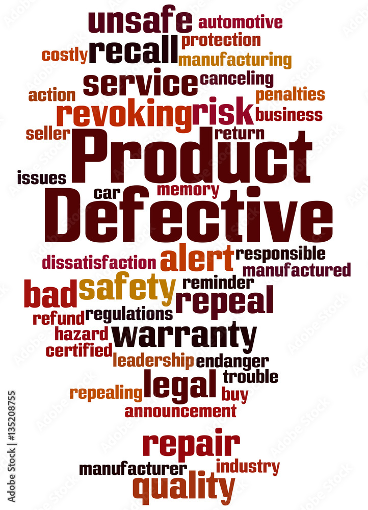 Obraz premium Defective Product, word cloud concept 5