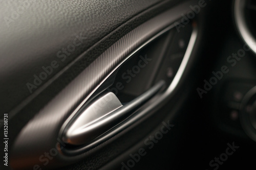 Door handle in a new car.