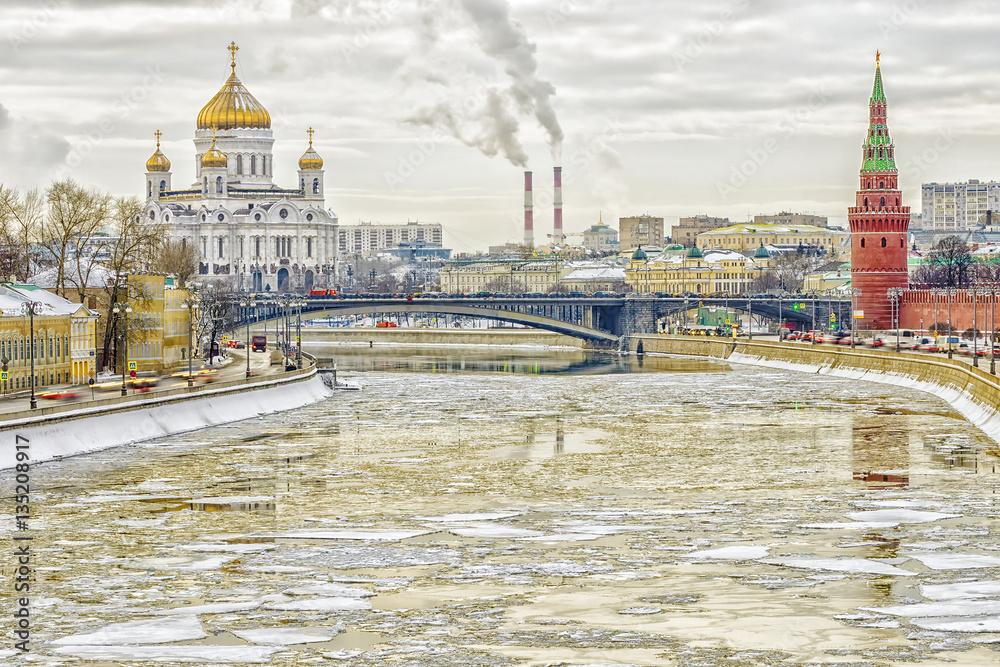 Winter view of Moscow, Russia